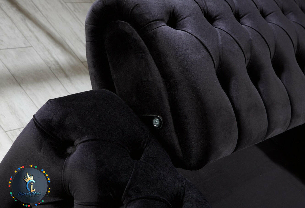 scarlet corner sofa range in plush velvet