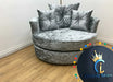 CRUSHED VELVET  SWIVEL CHAIR / CUDDLE