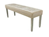 Majestic dining table bench - chrome legs