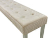 Majestic dining table bench - chrome legs