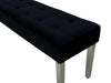 Majestic dining table bench - chrome legs