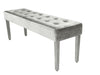 Majestic dining table bench - chrome legs