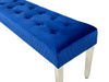 Majestic dining table bench - chrome legs