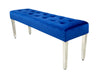 Majestic dining table bench - chrome legs