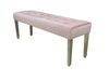 Majestic dining table bench - chrome legs