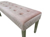 Majestic dining table bench - chrome legs