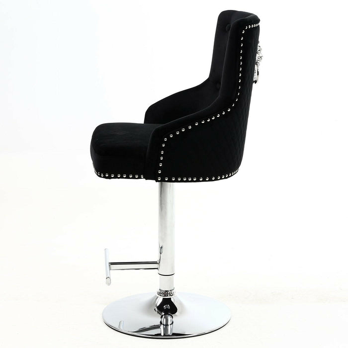 Majestic Bar Stool in Black Velvet