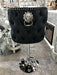 Valentino bar stool- plush velvet - lion knocker Velvet barstool adjustable barstool velvet bar stool bar chair bar stools upholstered barstool lion knocker barstool cream barstool black barstool grey barstool grey velvet barstool cream velvet barstool black velvet barstool