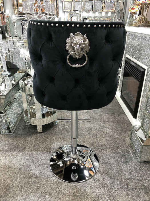 Valentino Luxury Lion Knocker Back Barstool