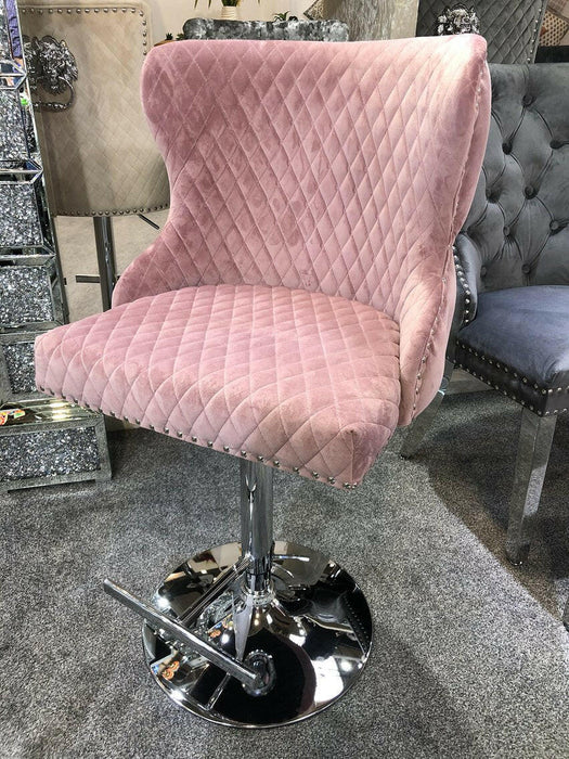 Velvet bar stool with knocker best sale