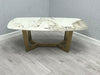 Sorrento Oval Sintered Stone Dining Table + Victoria Velvet Dining Chairs