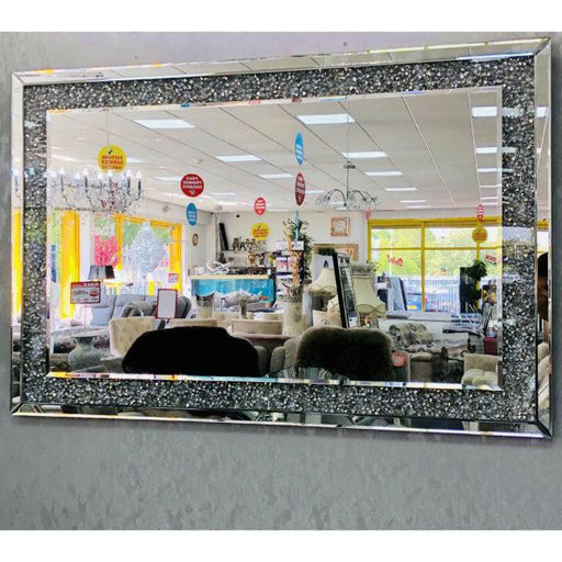 Crushed Diamond Wall Mirror 80/120 - Furniture Imports LTD