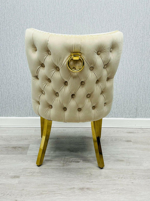 Valentino Gold Detailing Knocker back Dining Chairs