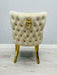 Valentino Gold Detailing Knocker back Dining Chairs