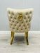 Valentino Gold Detailing Knocker back Dining Chairs