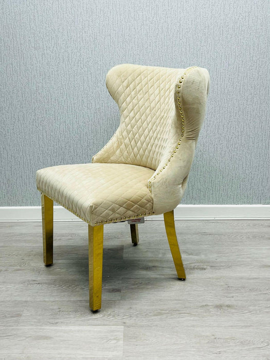 Valentino Gold Detailing Knocker back Dining Chairs