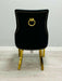 Majestic Velvet Dining Chair Gold Circle Knocker