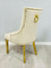 Majestic Velvet Dining Chair Gold Circle Knocker