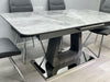 Zermatt Extendable Dining Table(160 – 200) (Grey Ceramic) with 6 Zermatt Chairs