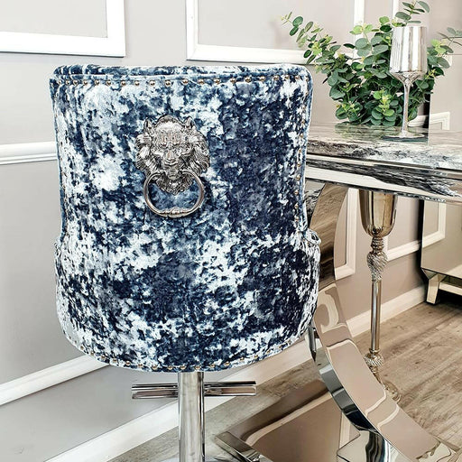 Lustro Velvet lustro barstool  silver lustro adjustable barstool velvet bar stool bar chair bar stools upholstered barstool lion knocker barstool cream barstool black barstool grey barstool grey velvet barstool cream velvet barstool black velvet barstool