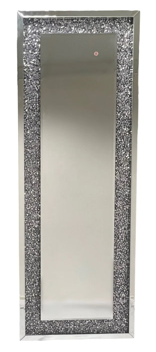 Crushed diamond led cheval mirror deals