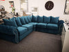 Rino plush velvet corner sofa