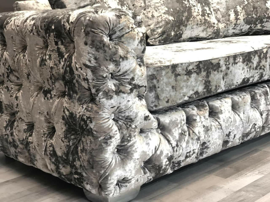 Ashton premium 3+2 lustro crushed velvet sofa range