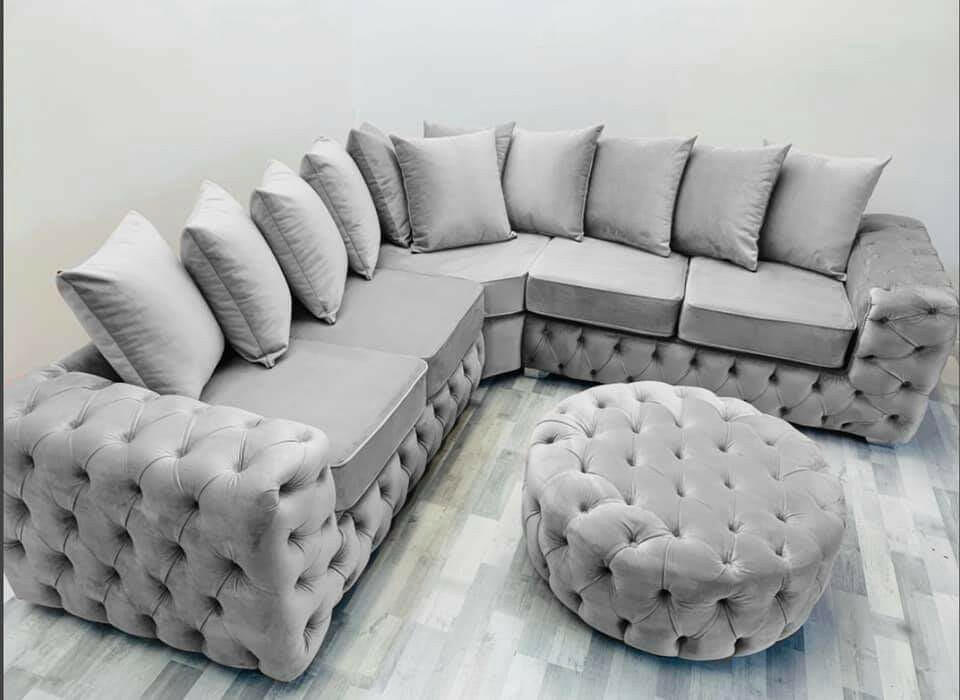 Ashton Premium Plush Velvet Corner Sofa Range