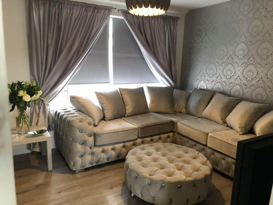 Ashton premium plush velvet corner sofa range