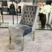 Kyoto velvet wing back dining chair