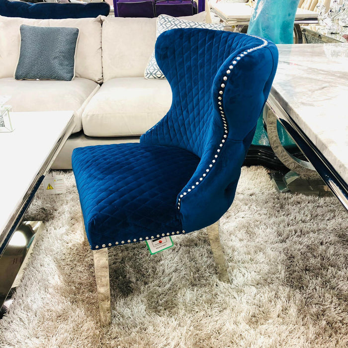 Valentino Navy velvet dining chair Set of 2