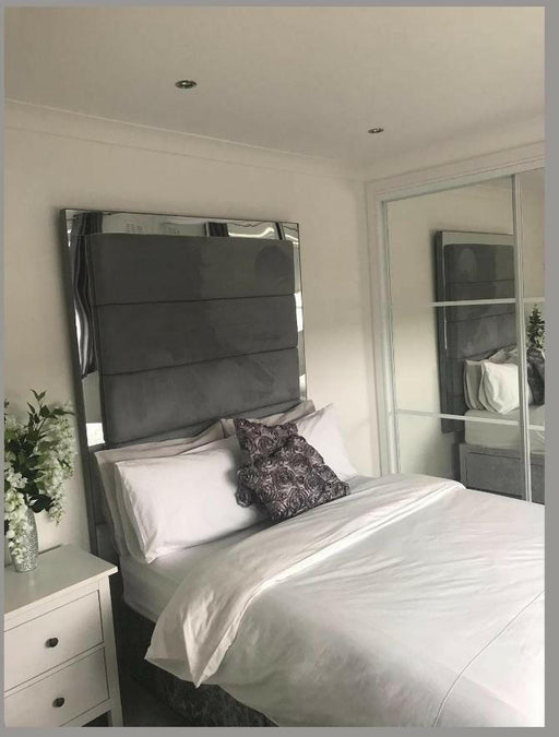 Denzel Mirrored Plush Velvet Bedframe
