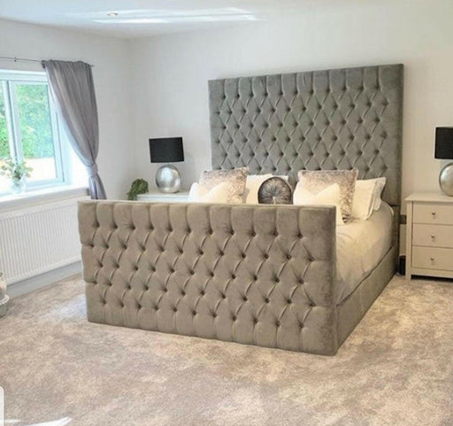 PHANTOM TUFTED BEDFRAME IN PLUSH VELVET