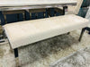 Majestic dining table bench - chrome legs