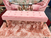Majestic dining table bench - chrome legs