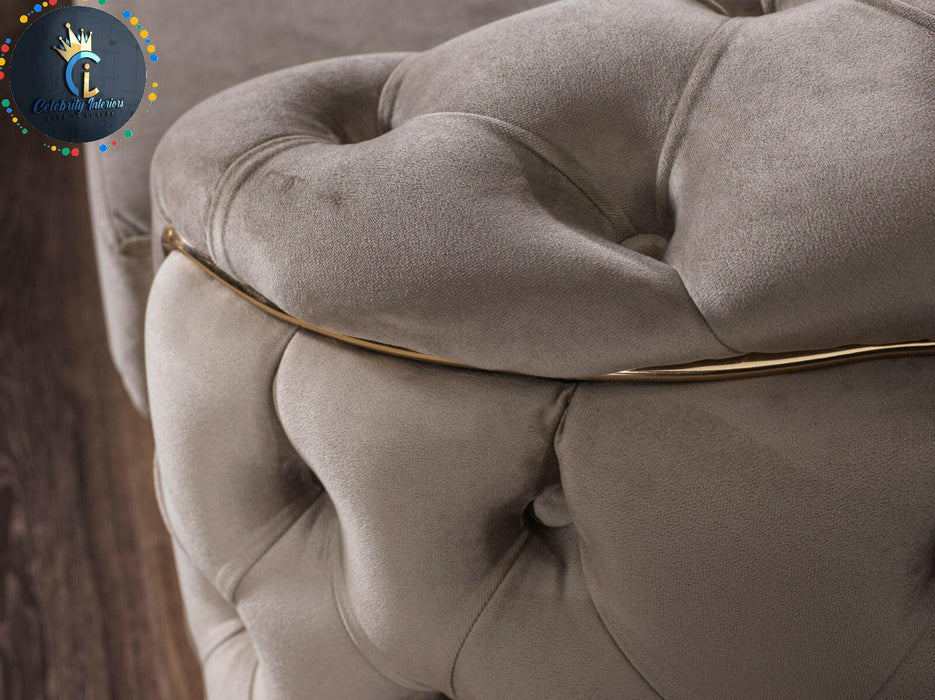 Chrometrimsofa goldtrimsofa velvetsofa dubaisofacollection plushvelvetsofas luxurysofa uniquesofas furniture sofas sofa cornersofa 3+2sofa homedecor design interiordesign livingroom home furnituredesigns love bespoke bespokesofas