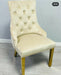 Sofia Black & Gold Round Marble Table + Majestic Dining Chairs