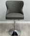 Bar Stool Pu Grey Leather Valentino Barstool Lion Knocker
