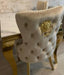 Sofia Black & Gold Marble Table + Victoria Dining Chairs