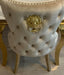 Sofia Black & Gold Marble Table + Victoria Dining Chairs