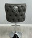 Bar Stool Pu Grey Leather Valentino Barstool Lion Knocker