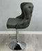 Bar Stool Pu Grey Leather Valentino Barstool Lion Knocker