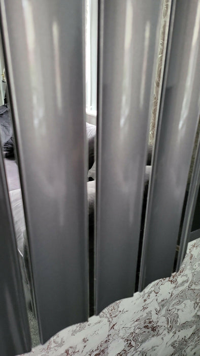 LOTUS WALL MOUNT CABINETS + SHELF GREY & CHROME