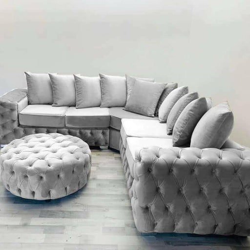 Stella Chesterfield Footstool Round