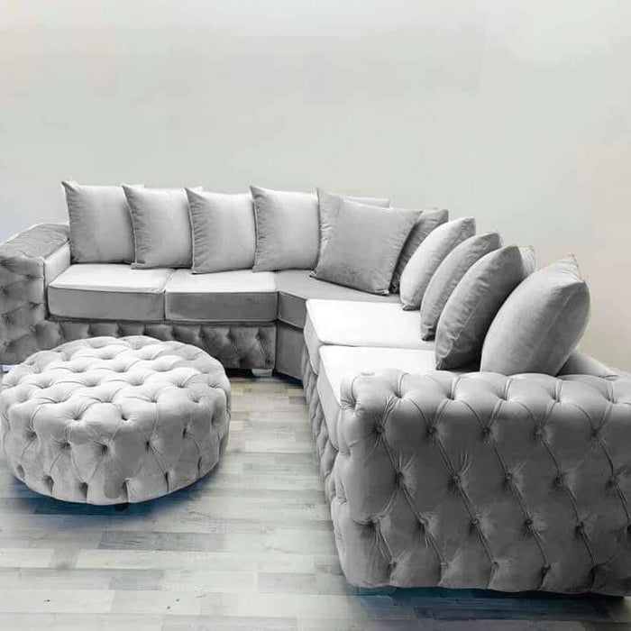 Stella Chesterfield Footstool Round