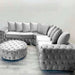 Stella Chesterfield Footstool Round