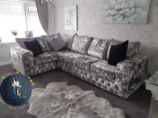 Ashton Corner Lustro Crushed Velvet Sofa Range
