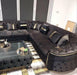 Ambassador corner velvet chesterfield black corner sofa Chrometrimsofa goldtrimsofa velvetsofa dubaisofacollection plushvelvetsofas luxurysofa uniquesofas furniture sofas sofa cornersofa 3+2sofa homedecor design interiordesign livingroom home furnituredesigns love bespoke bespokesofas