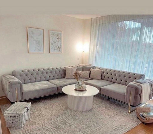 Chrometrimsofa goldtrimsofa velvetsofa dubaisofacollection plushvelvetsofas luxurysofa uniquesofas furniture sofas sofa cornersofa 3+2sofa homedecor design interiordesign livingroom home furnituredesigns love bespoke bespokesofas