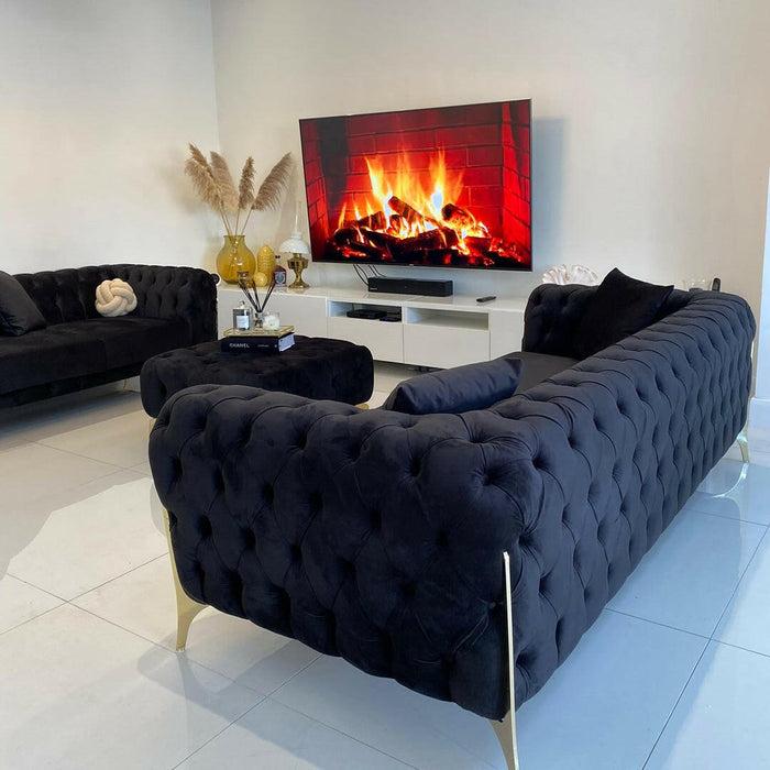 Hermes 3 Seater sofa plush velvet